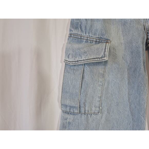 Denim Forum Womens The Farrah Hi-Rise Wide Leg Cargo Jeans 23 - Picture 5 of 11